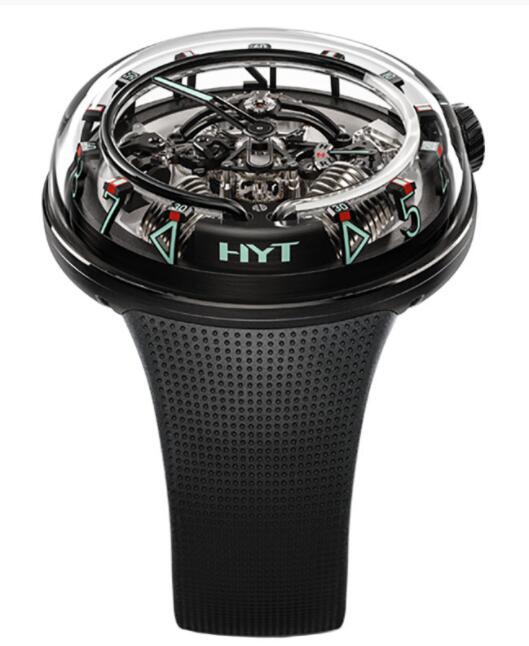 Replica HYT H²0 Time Is Fluid All Black 251-AD-468-RF-RU Watch